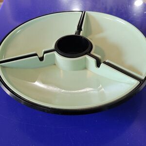 Vintage MCM Smoke Ring Ashtray. In green and black.